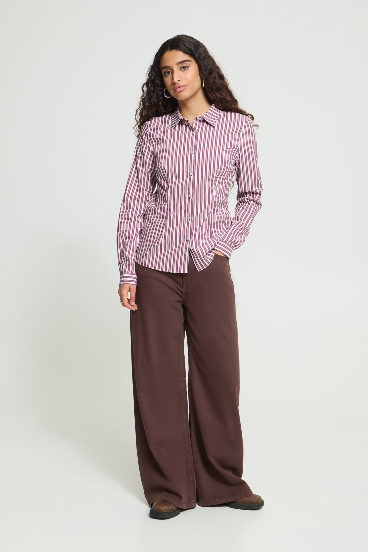 Ichi Dima Stripe Shirt Rhododendron Striped