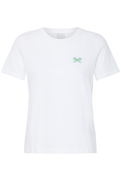 Ichi IHCaminna T-shirt Cloud Dancer / Green
