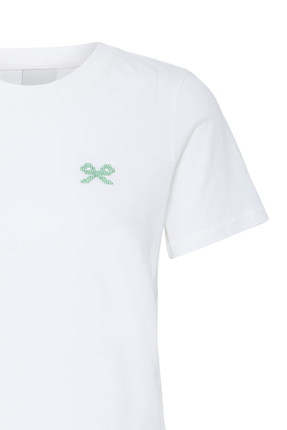 Ichi IHCaminna T-shirt Cloud Dancer / Green