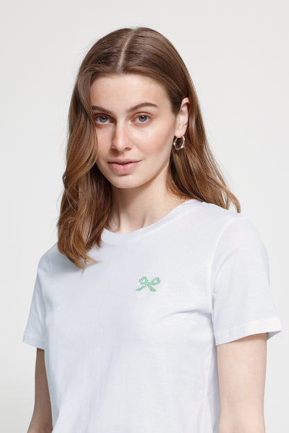 Ichi IHCaminna T-shirt Cloud Dancer / Green