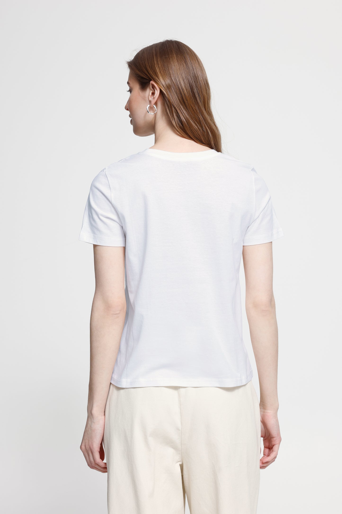 Ichi IHCaminna T-shirt Cloud Dancer / Green