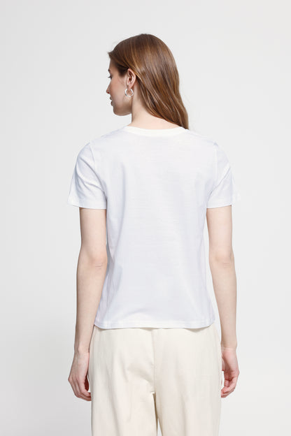 Ichi IHCaminna T-shirt Cloud Dancer / Green