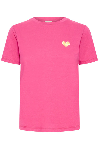 Ichi IHCaminna T-shirt Very Berry / Mellow Yellow