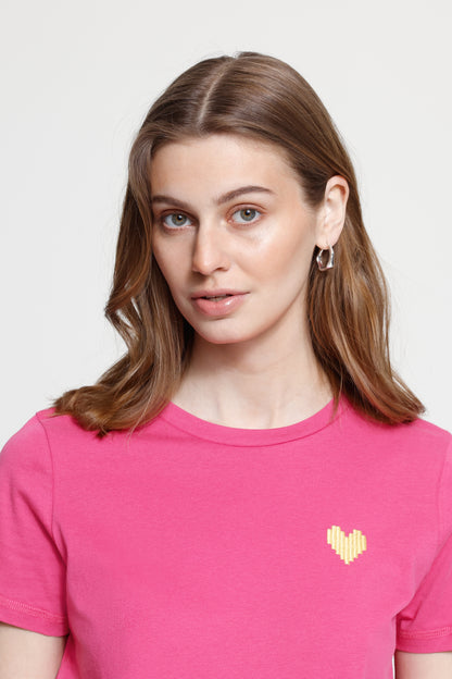 Ichi IHCaminna T-shirt Very Berry / Mellow Yellow