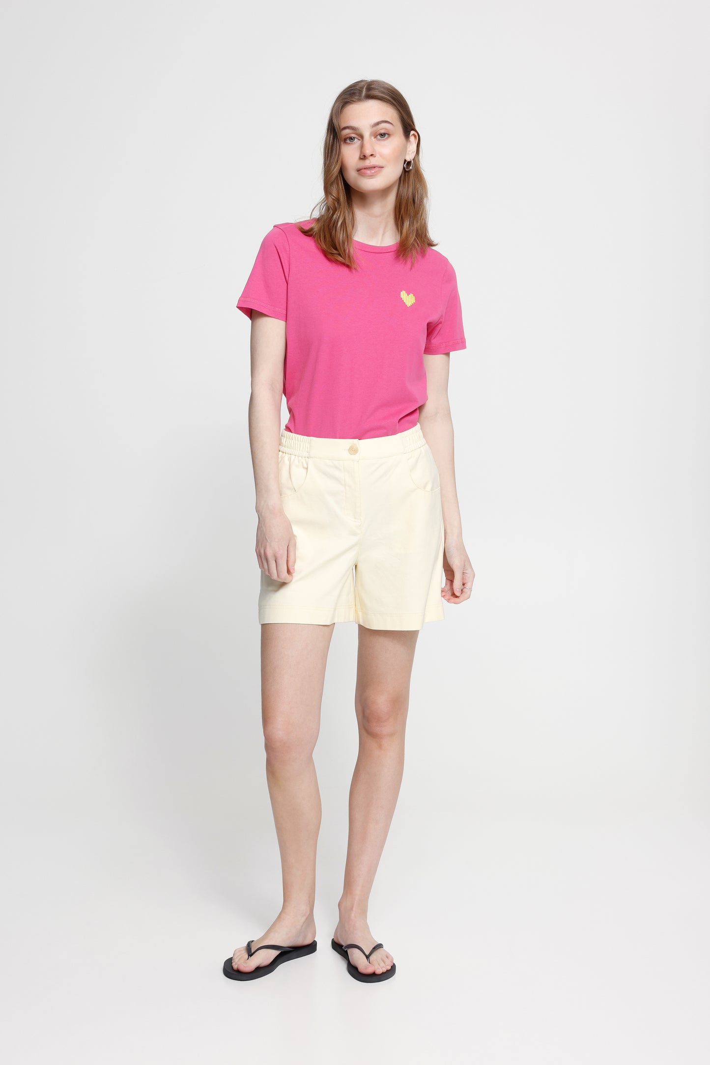 Ichi IHCaminna T-shirt Very Berry / Mellow Yellow