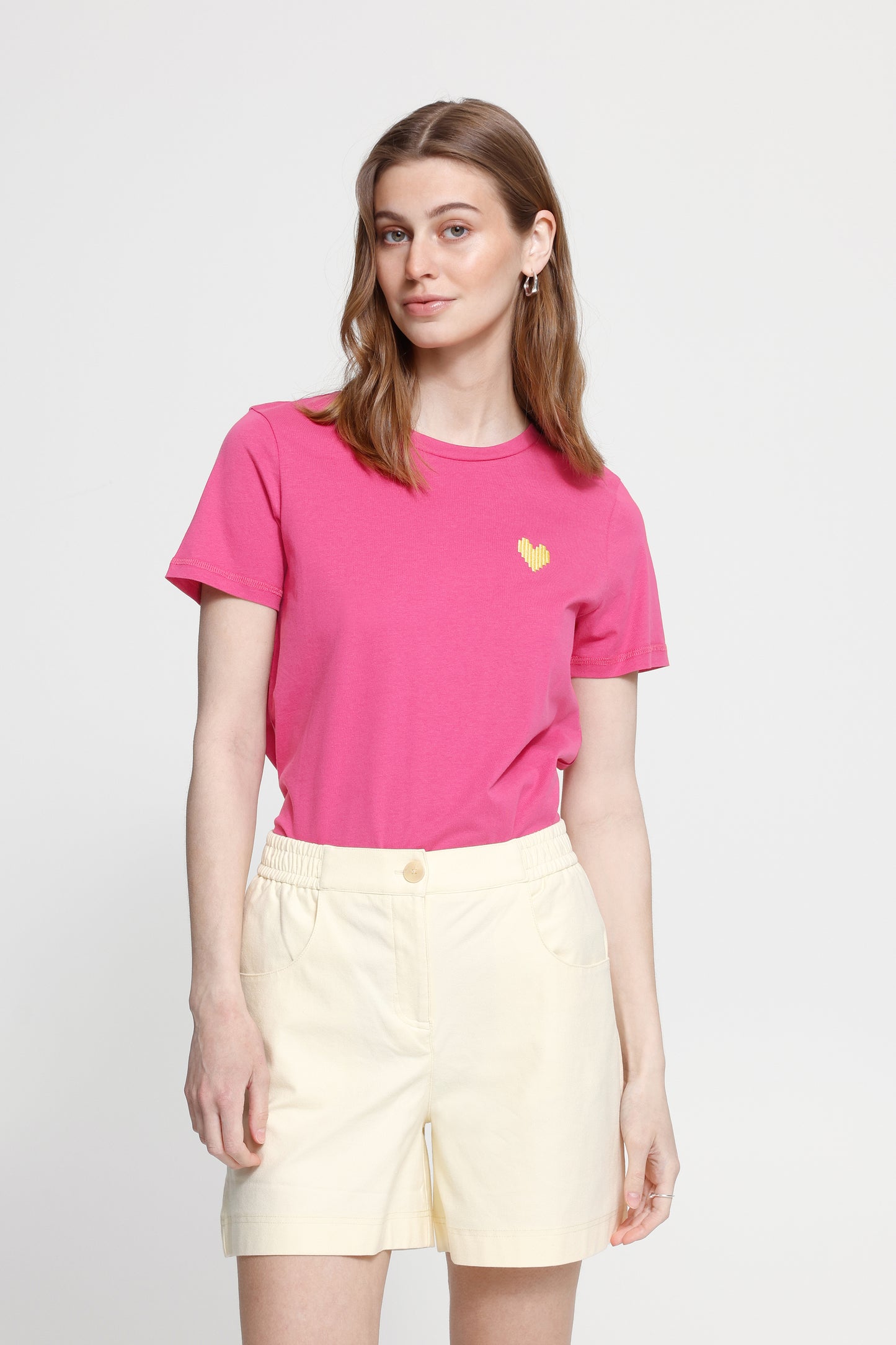 Ichi IHCaminna T-shirt Very Berry / Mellow Yellow