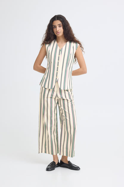 Ichi IHKate Waistcoat Multi Stripe