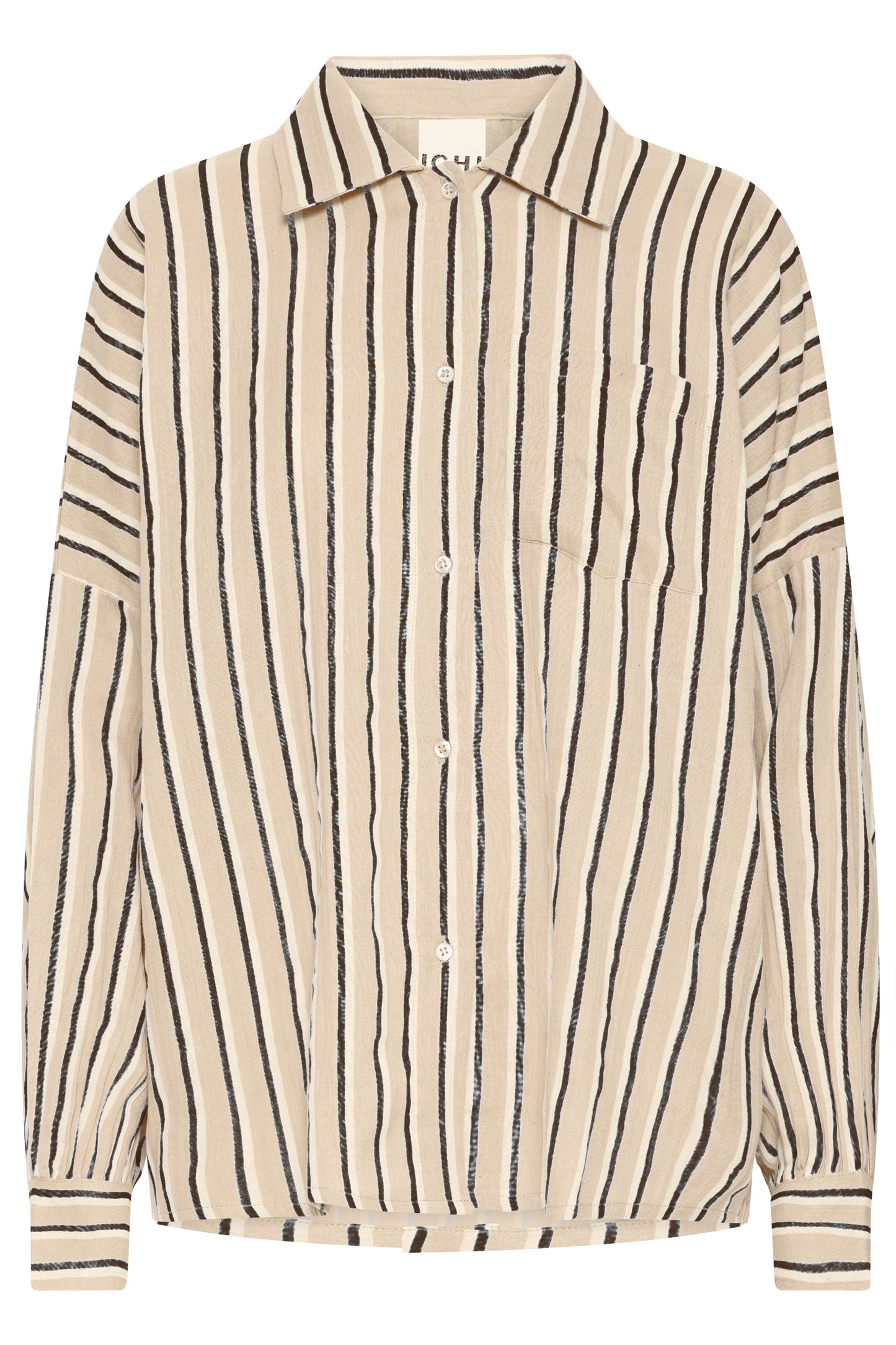 Ichi IAFoxa Stripe Shirt Meteorite