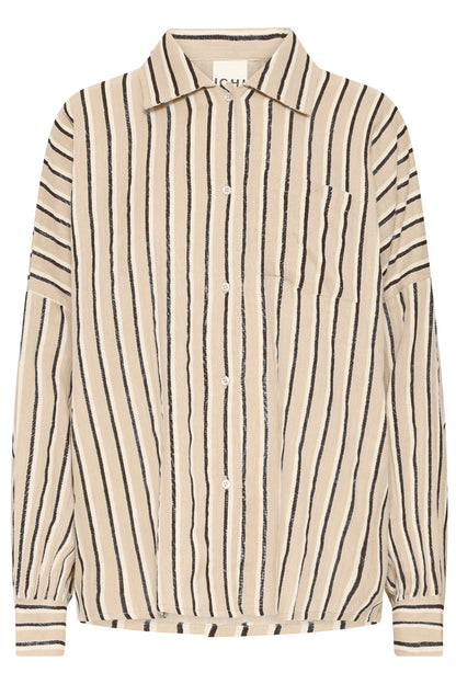Ichi IAFoxa Stripe Shirt Meteorite