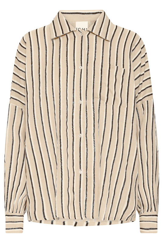 Ichi IAFoxa Stripe Shirt Meteorite