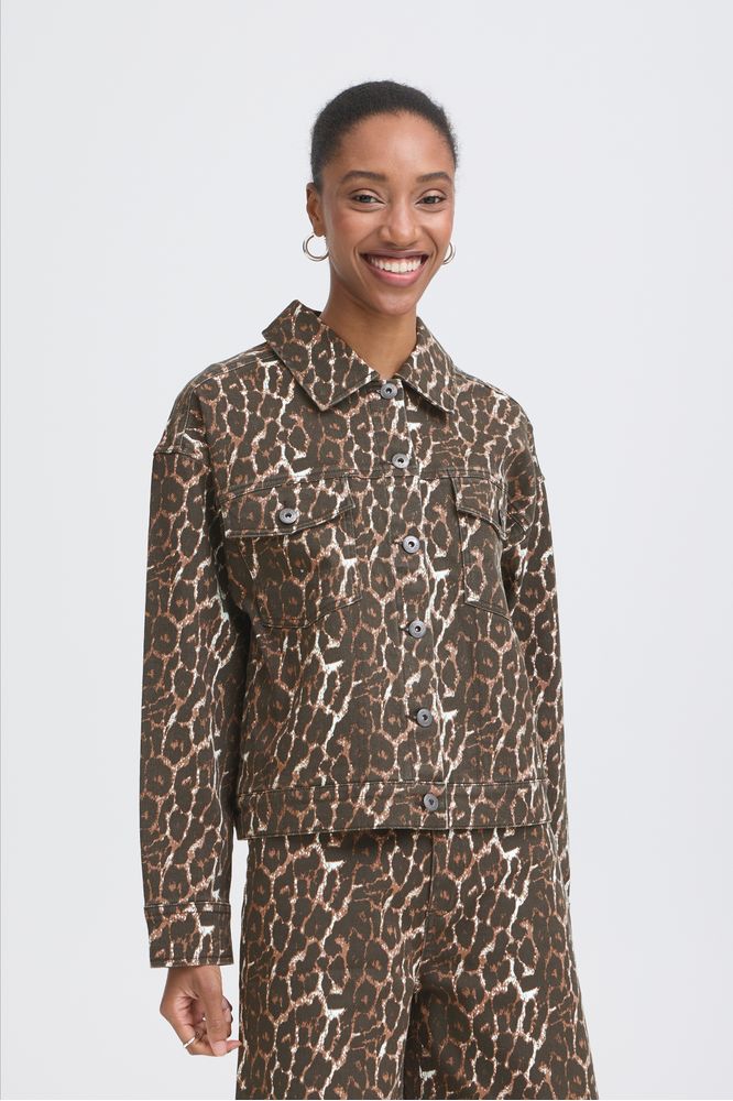 Ichi IHBrokes Jacket Leopard