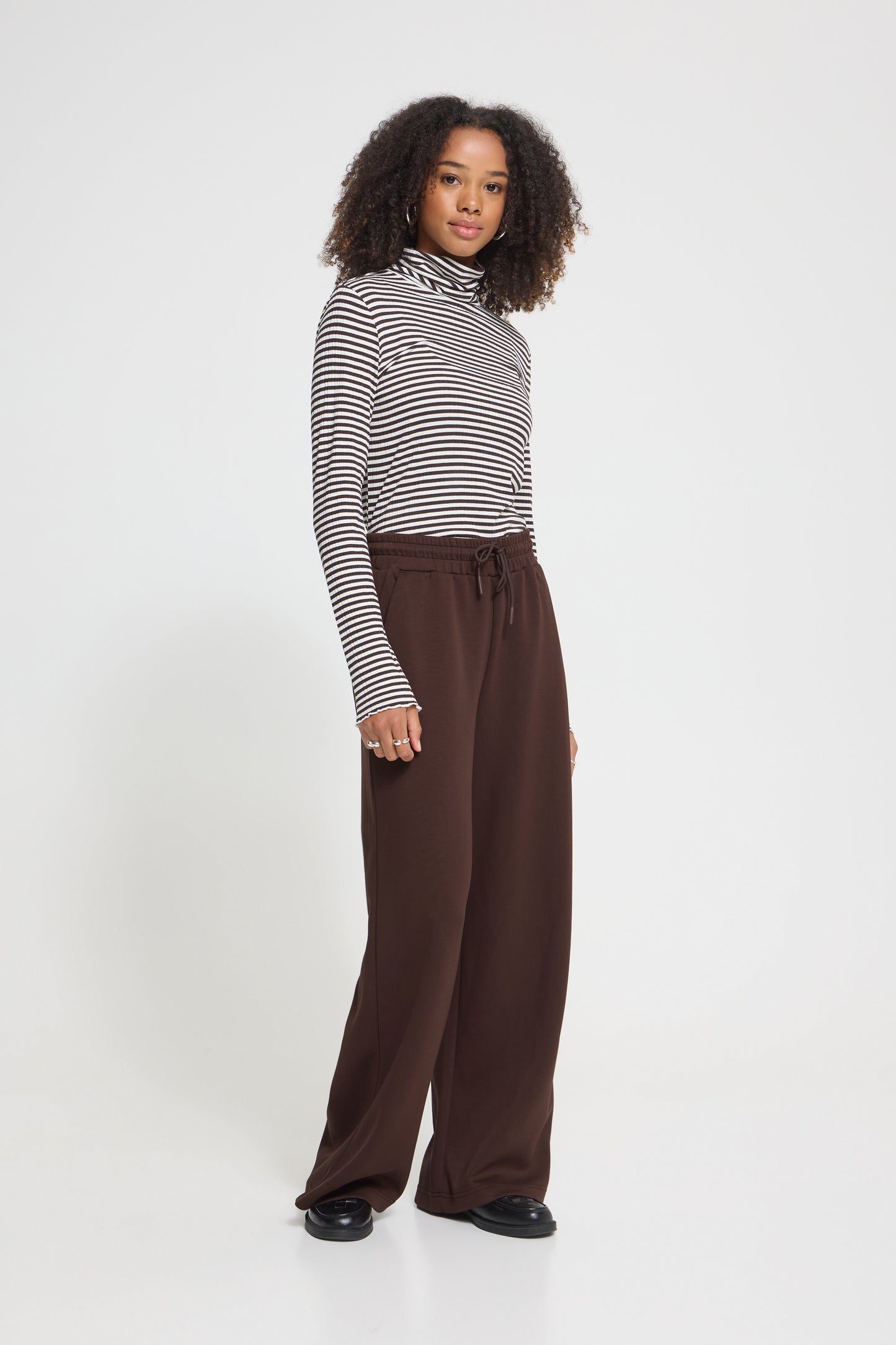 Ichi Cozy Trousers Chicory Coffee