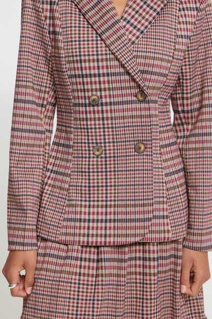 Ichi Kate Checkit Blazer Big Check