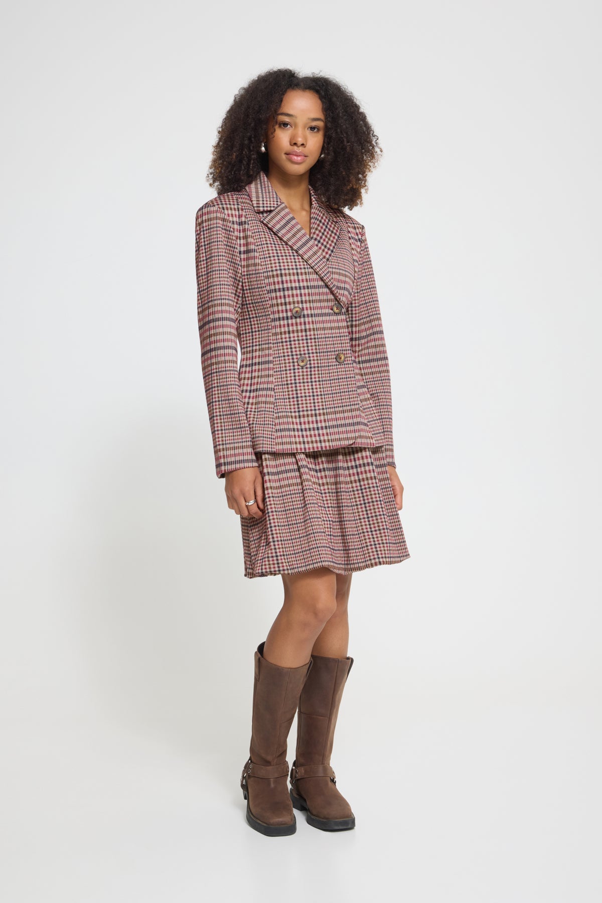 Ichi Kate Checkit Blazer Big Check