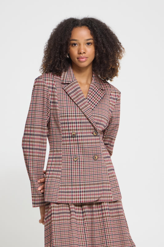 Ichi Kate Checkit Blazer Big Check