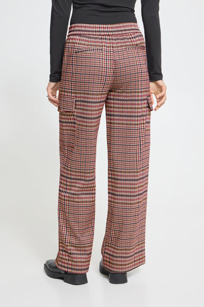Ichi Kate Checkit Trousers Big Check
