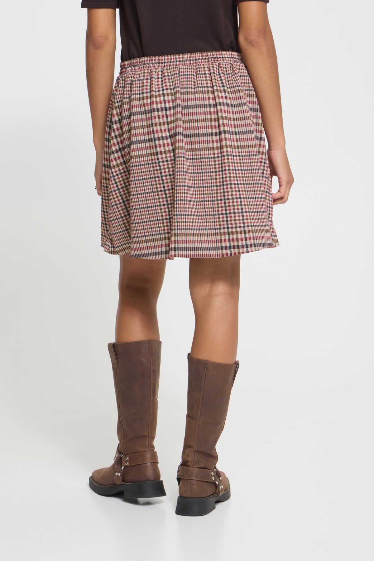Ichi Kate Checkit Sk Skirt Big Check