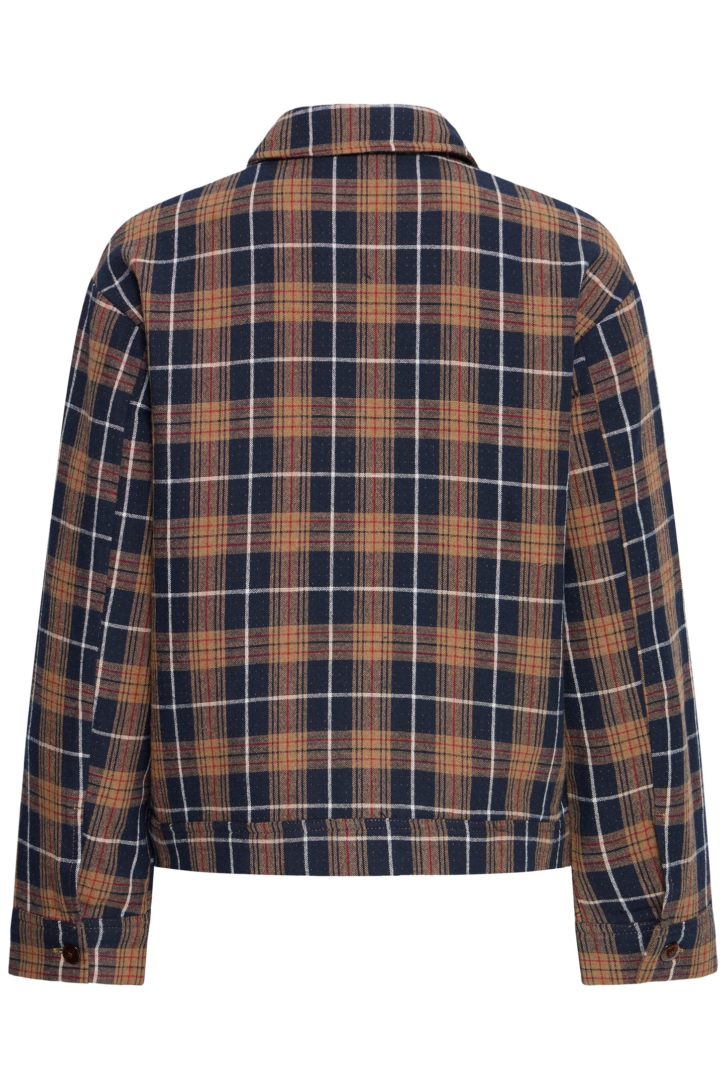 Ichi Kalia Shirt Dark Blue / Brown Check