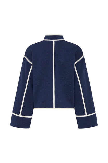 Ichi Kate Quilted Jacket Maritime Blue