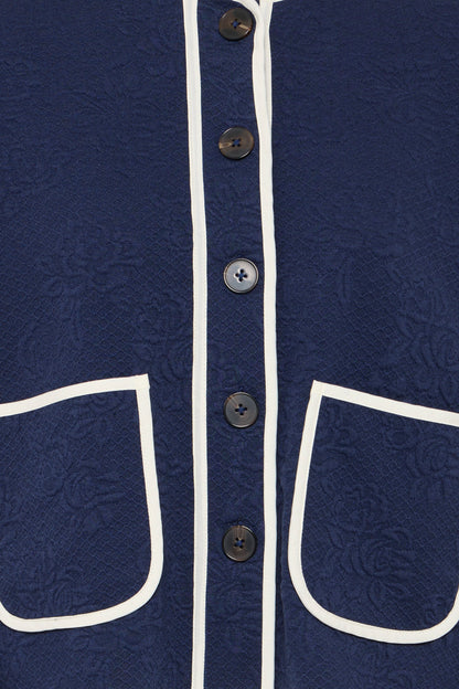 Ichi Kate Quilted Jacket Maritime Blue