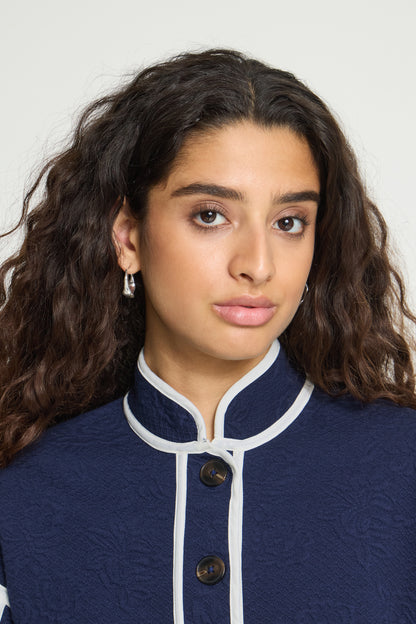 Ichi Kate Quilted Jacket Maritime Blue