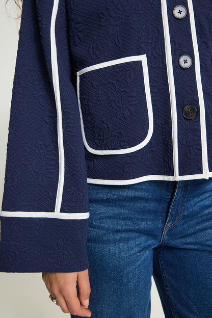 Ichi Kate Quilted Jacket Maritime Blue