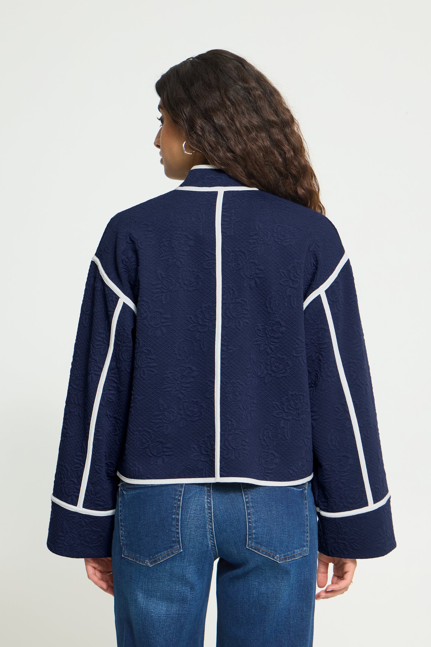 Ichi Kate Quilted Jacket Maritime Blue