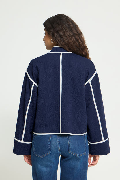 Ichi Kate Quilted Jacket Maritime Blue
