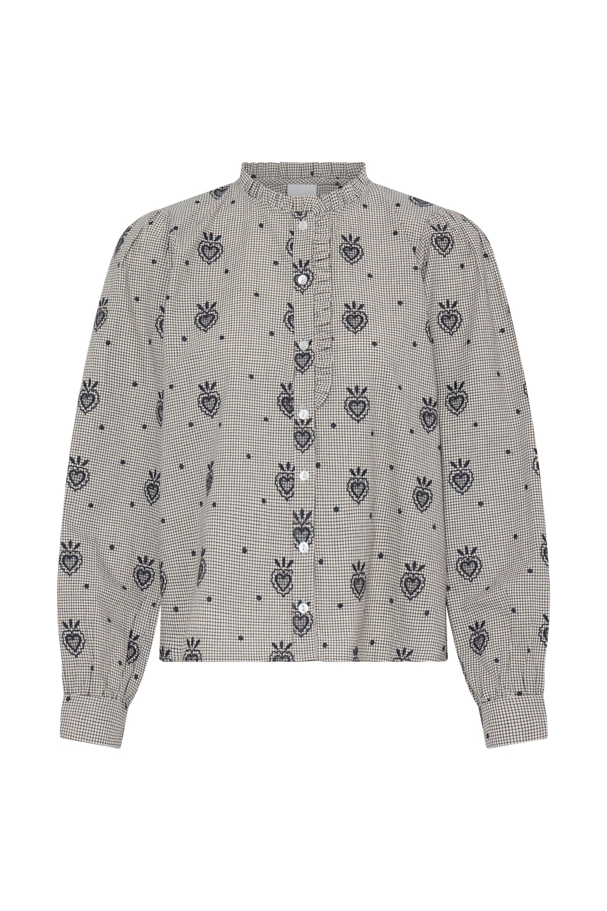 Ichi Eloza Shirt Birch / Dark Blue