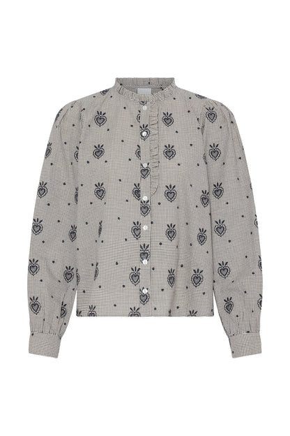 Ichi Eloza Shirt Birch / Dark Blue
