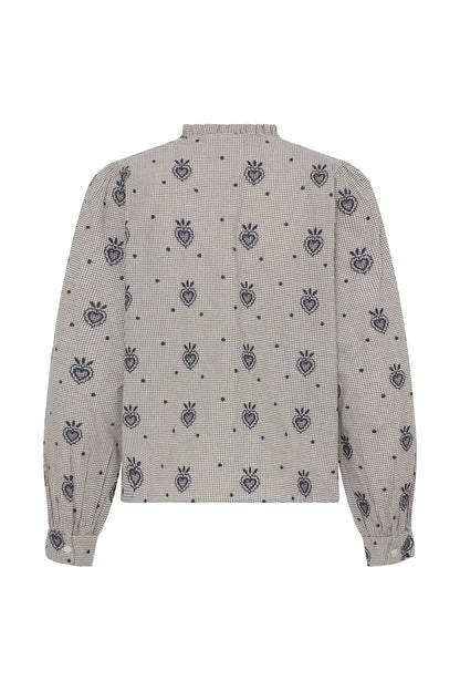 Ichi Eloza Shirt Birch / Dark Blue