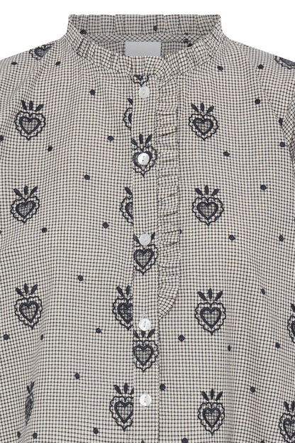Ichi Eloza Shirt Birch / Dark Blue