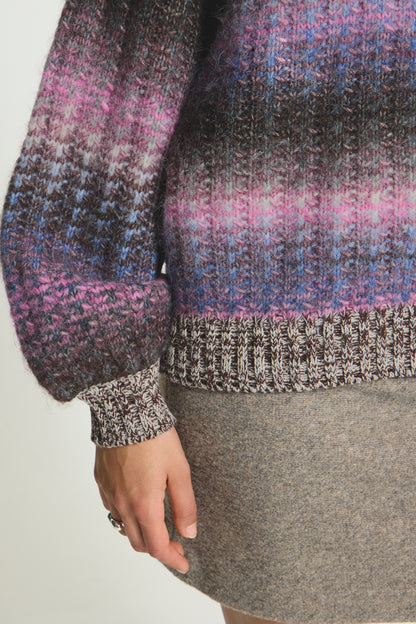 Ichi Dasunte Pullover Pink Blue