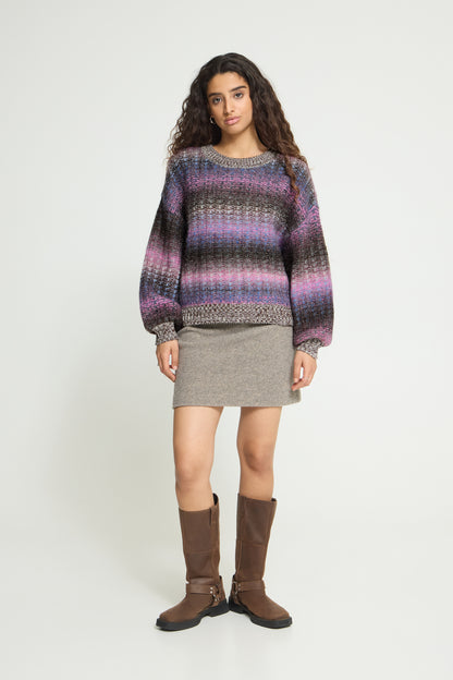 Ichi Dasunte Pullover Pink Blue