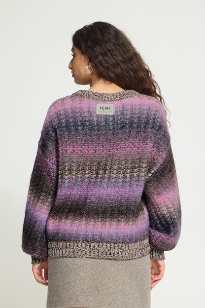 Ichi Dasunte Pullover Pink Blue