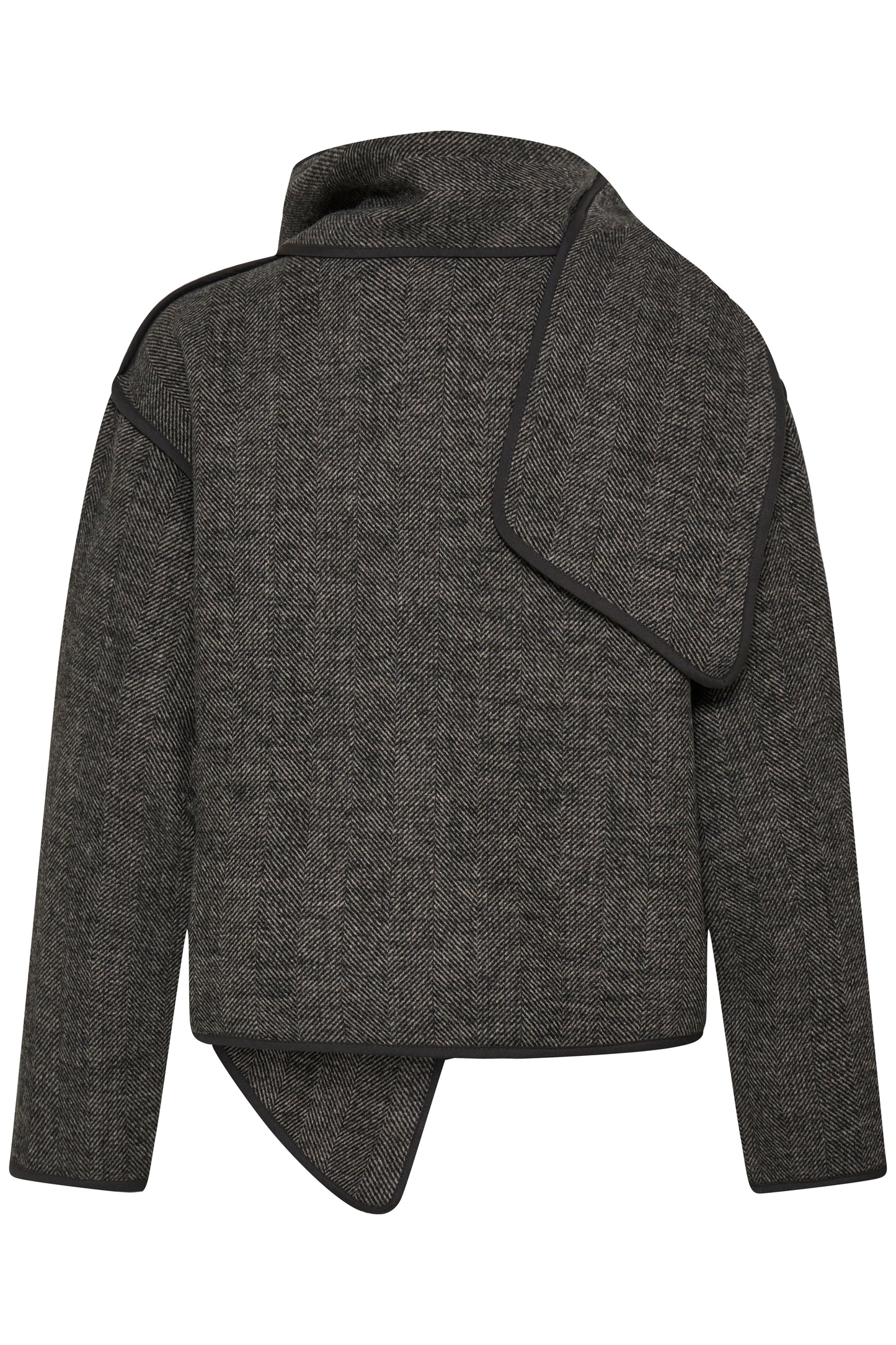 Ichi Frava Jacket Black Herringbone