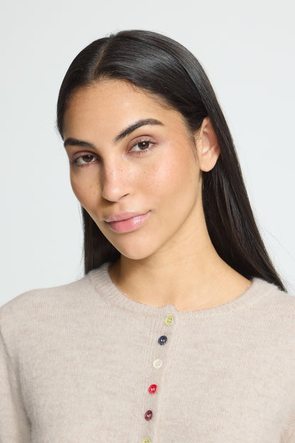 Ichi Fantia Cardigan Birch Melange