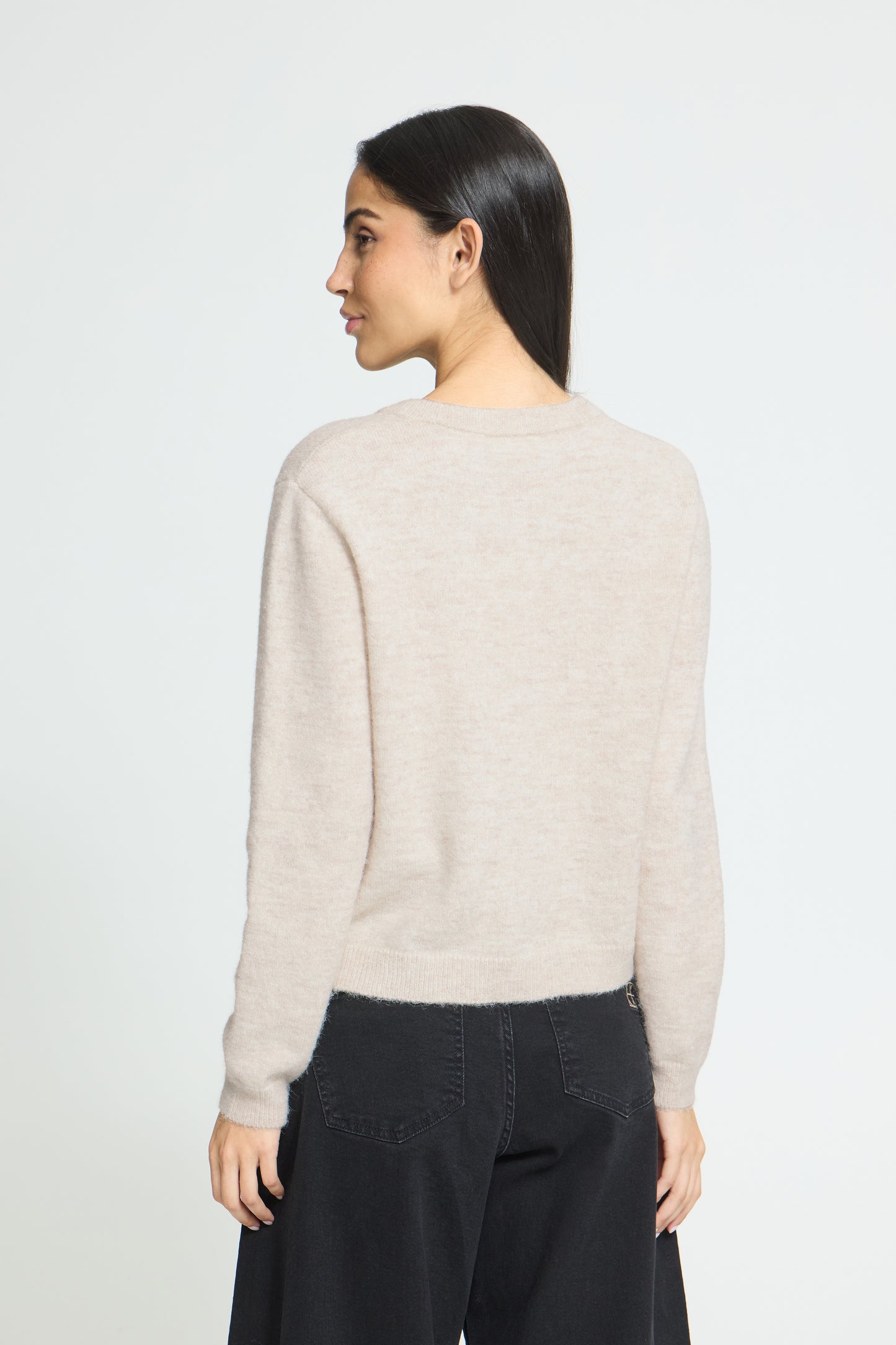 Ichi Fantia Cardigan Birch Melange
