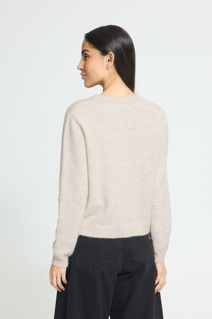 Ichi Fantia Cardigan Birch Melange