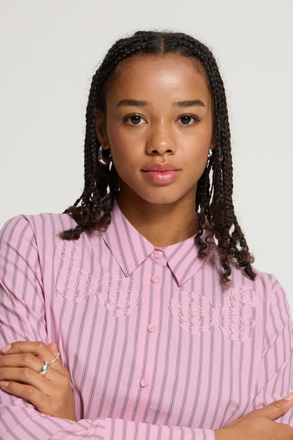 Ichi Joya Shirt Pink / Fudge Stripe