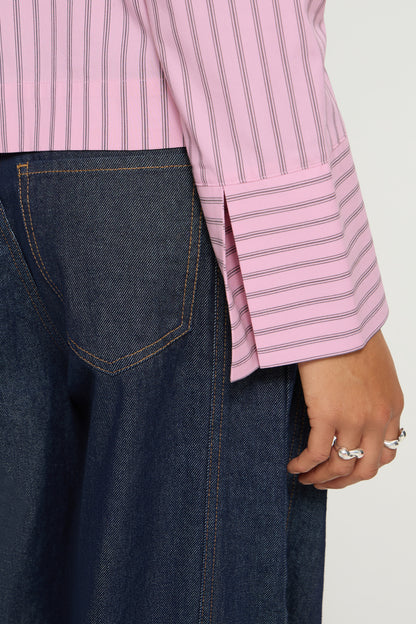 Ichi Joya Shirt Pink / Fudge Stripe