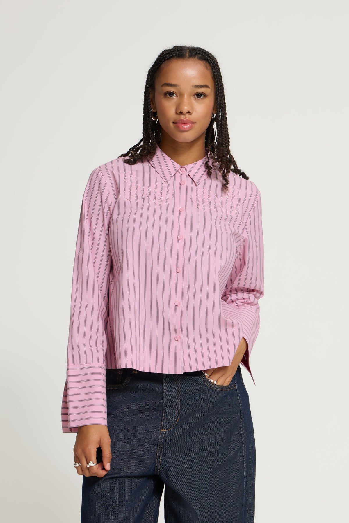 Ichi Joya Shirt Pink / Fudge Stripe