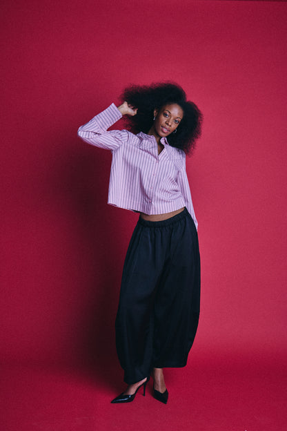 Ichi Joya Shirt Pink / Fudge Stripe