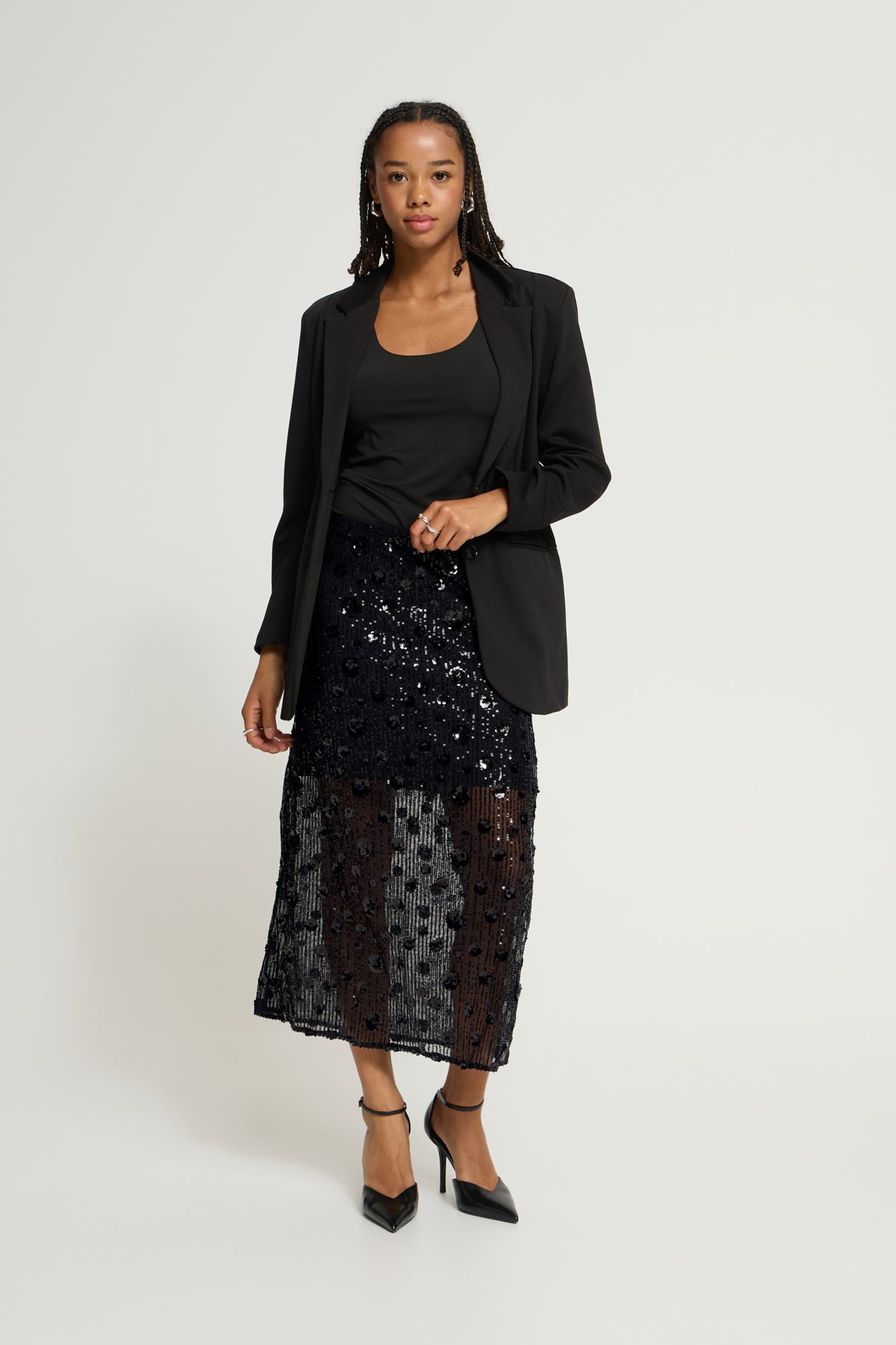 Ichi Malima Sk Skirt Black