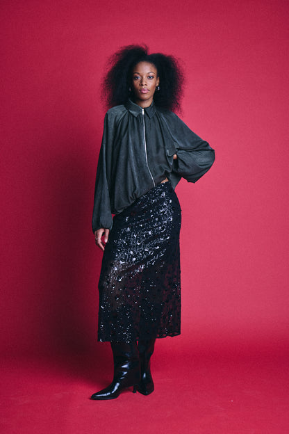 Ichi Malima Sk Skirt Black