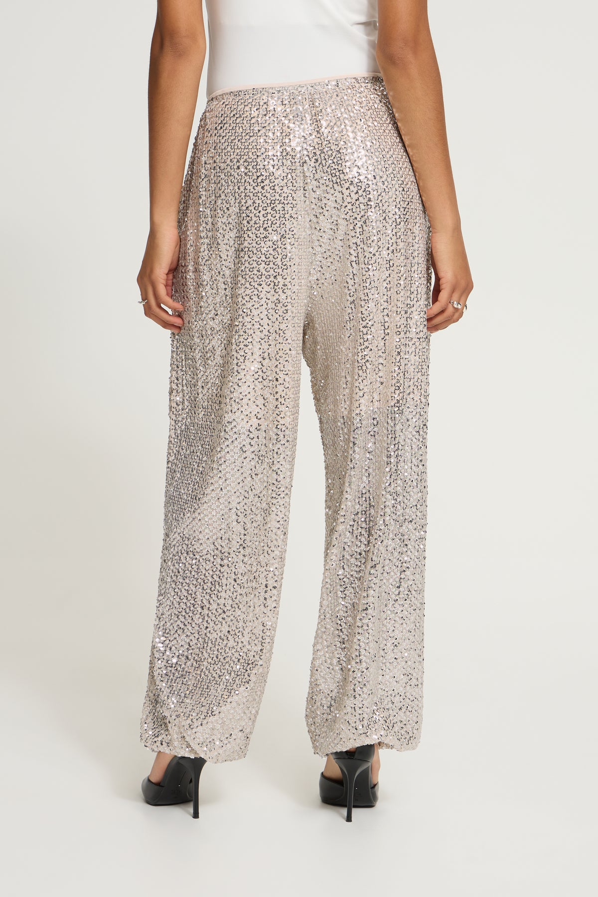 Ichi Faula Ballon Trousers Frosted Almond