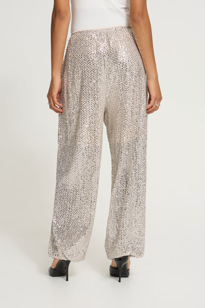 Ichi Faula Ballon Trousers Frosted Almond