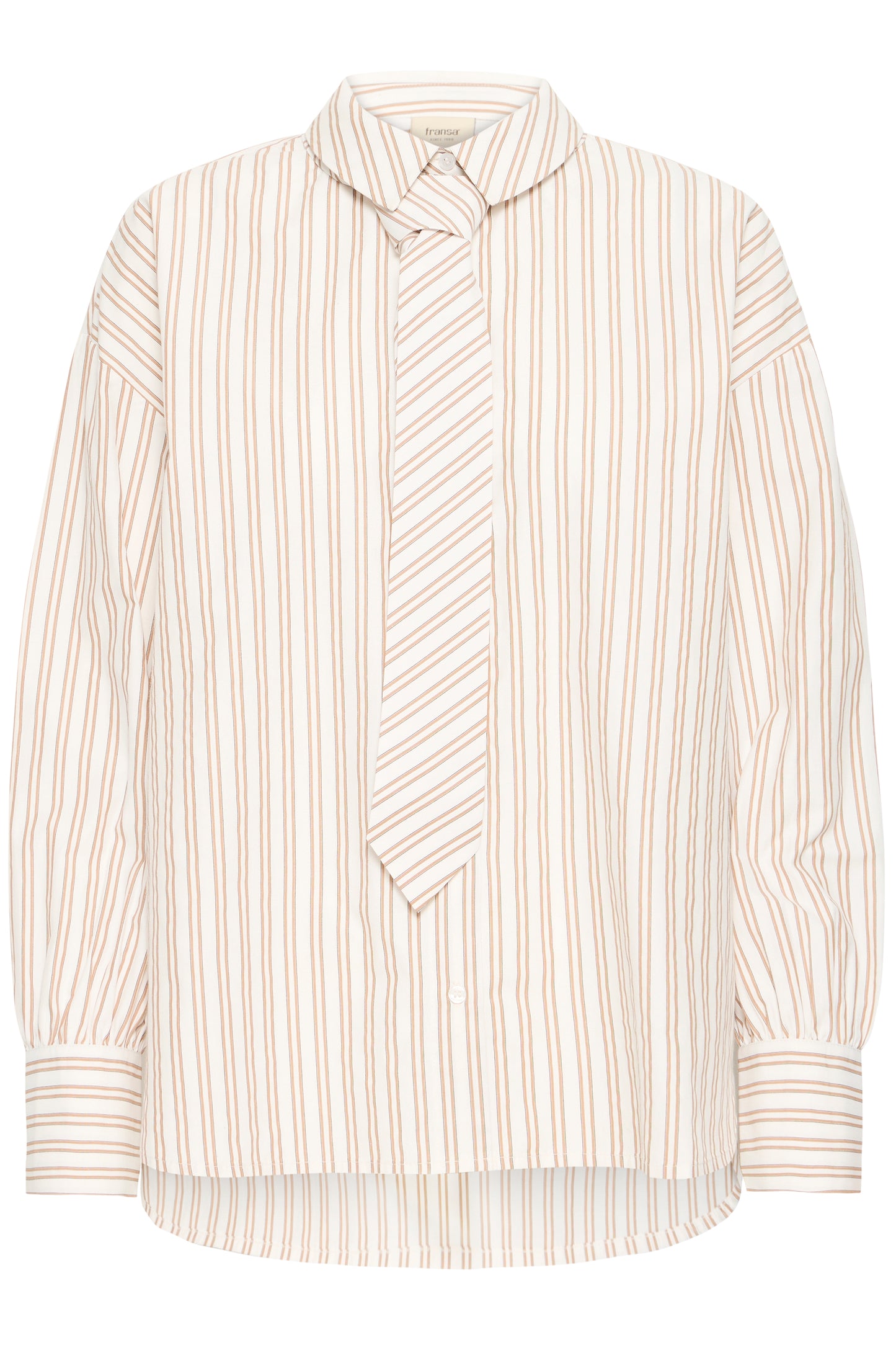 Fransa Zaba Shirt White Tobacco