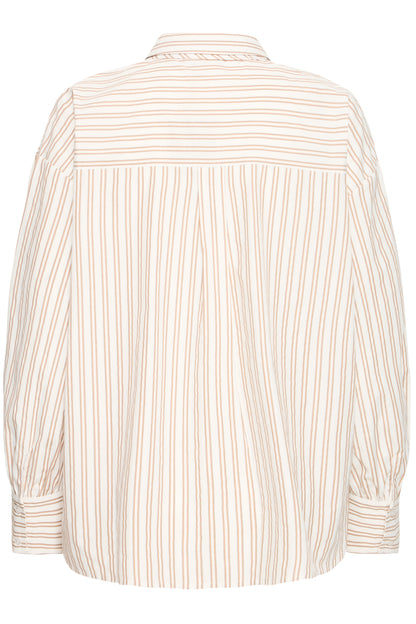Fransa Zaba Shirt White Tobacco