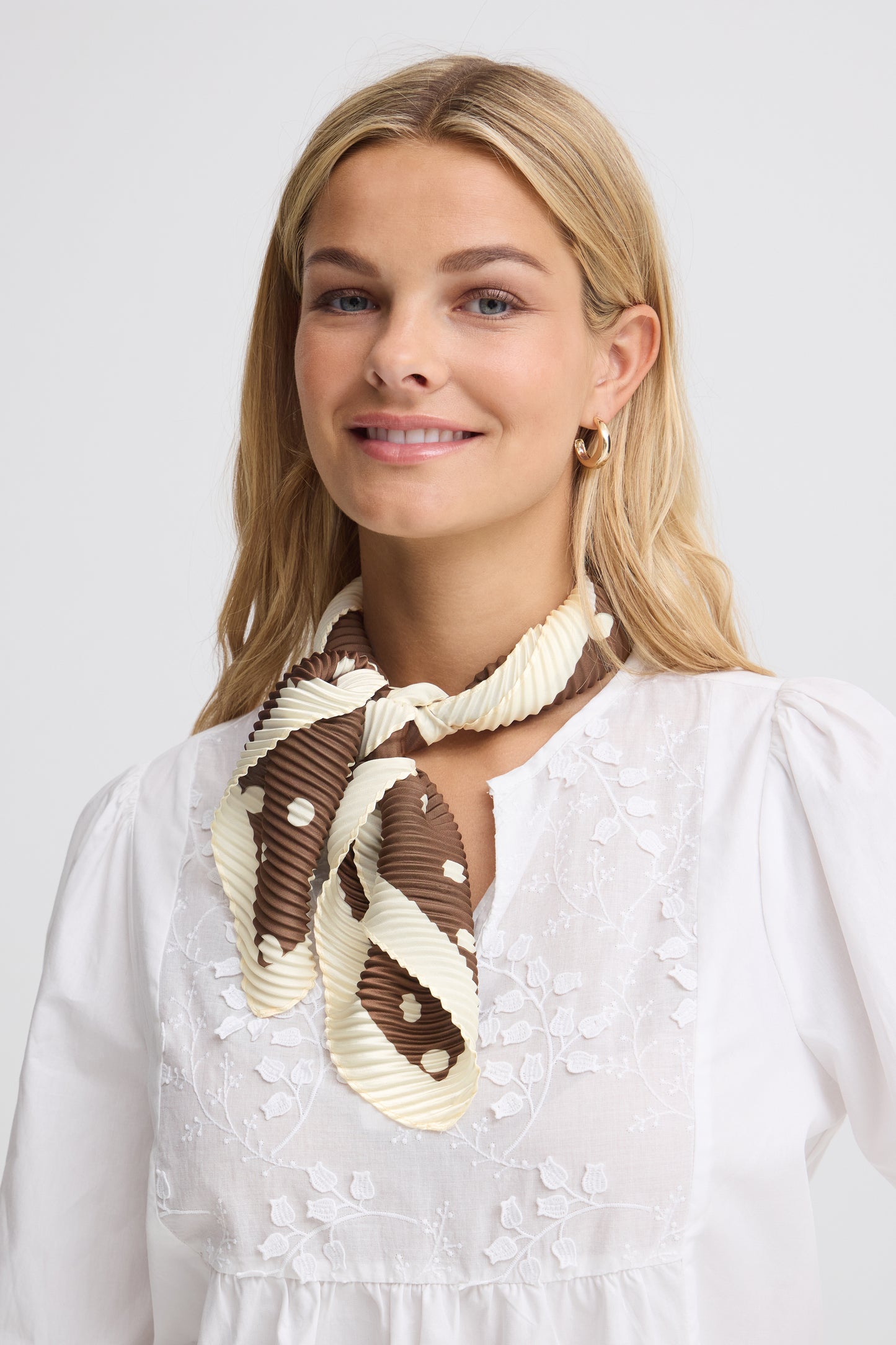 Fransa Selana Scarf Raindrum Whisper